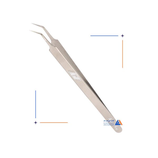 پنس استیل ضدزنگ سر کج Aaa-14W مناسب تعمیرات برد و آی سی گوشی موبایل