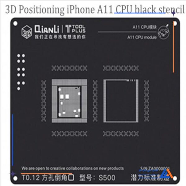 شابلون دو بعدی کیانلی QIANLI 2D A11 CPU مناسب پایه سازی گوشی موبایل آیفون - Image 2