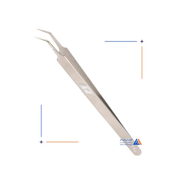 پنس استیل ضدزنگ سر کج Aaa-14W مناسب تعمیرات برد و آی سی گوشی موبایل - Image 2