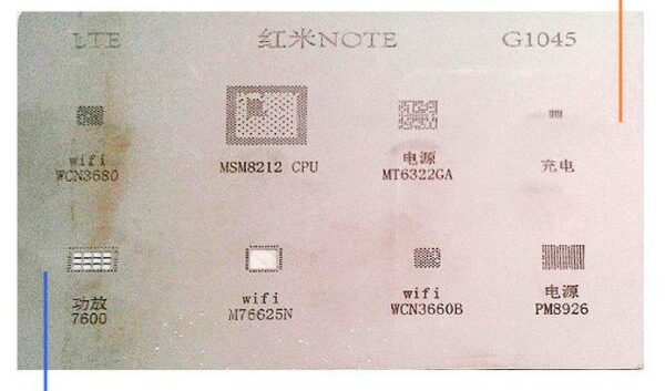 شابلون G1045 مناسب آی سی های برد گوشی موبایل شیائومی Redmi Note - Image 3