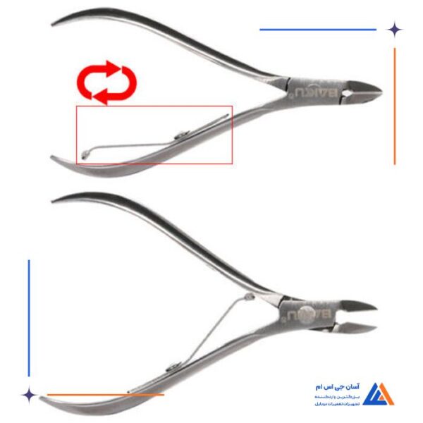 انبر کف چین استیل BAKU BK-108 مناسب تعمیرات گوشی های موبایل - Image 6