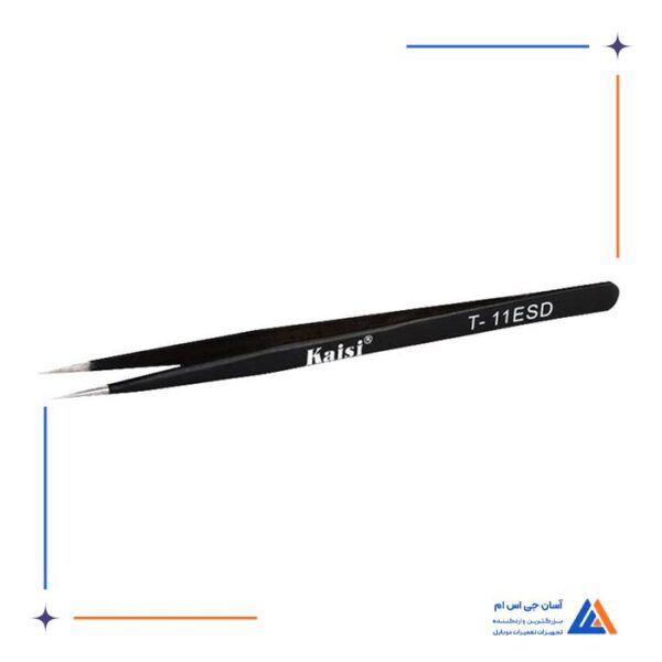 پنس سر صاف استیل کیسی Kaisi مدل T-11 ESD