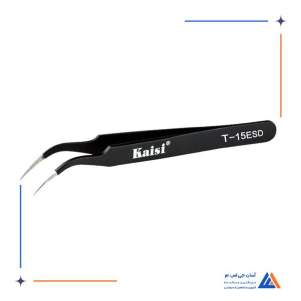 پنس سر کج استیل کیسی Kaisi مدل T-15 ESD