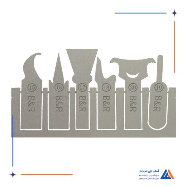 ست 43 عددی دسته تیغ B&R X4301 مناسب پاک کردن چسب آی سی برد گوشی - Image 6