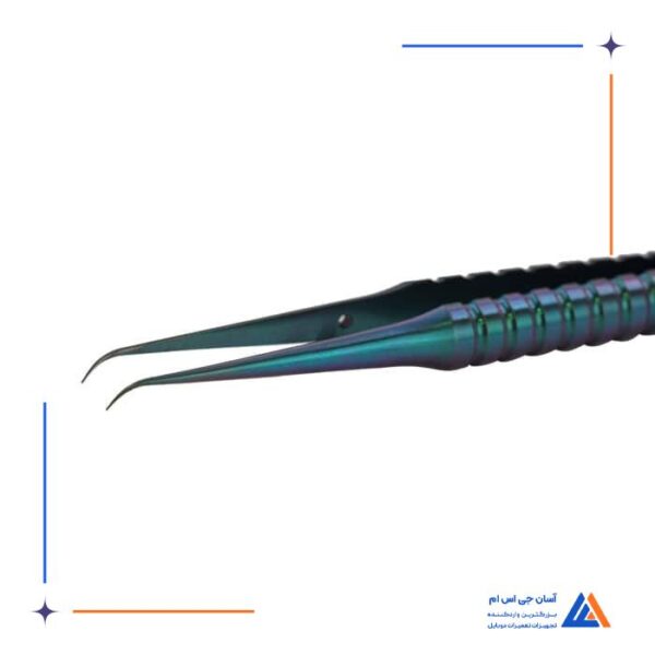 پنس تیتانیوم سر کج 2UUL TI02 TWEEZERS - Image 3