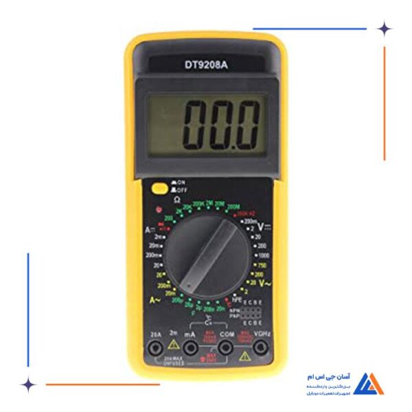 مولتی متر دیجیتال DT-9208A مناسب جهت استفاده در تعمیرات موبایل
