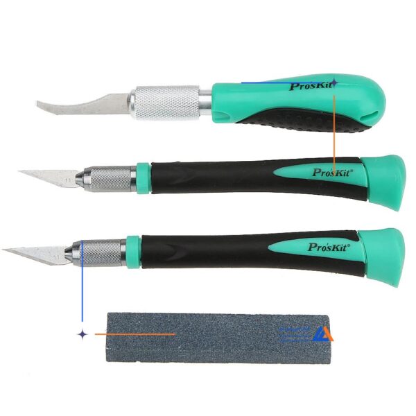 ست کامل تیغ Proskit PD-395A مناسب پاک کردن چسب آی سی برد گوشی - Image 3