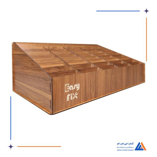 استند و قفسه چوبی بزرگ EASY FIX مناسب نگه داری گوشی های موبایل و تبلت